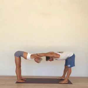 Adho Mukha Svanasana partner yoga