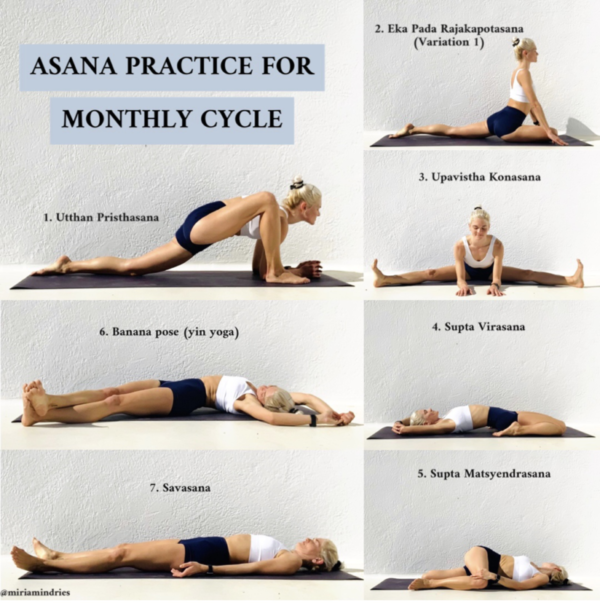 Yoga sequence for monthly cycle