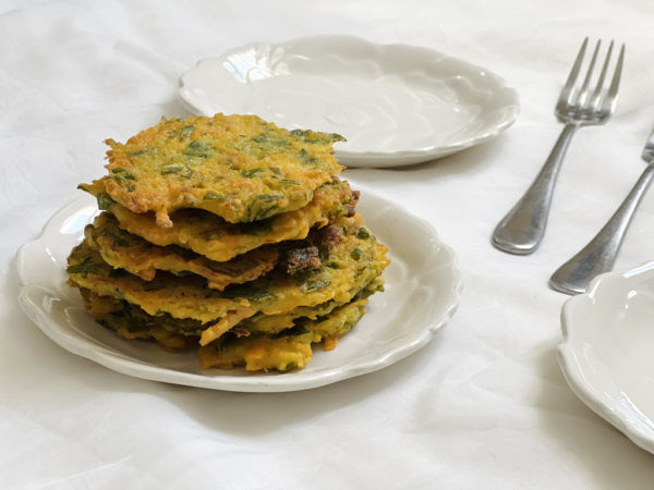 Vegan and gluten-free spinach fritters recipe
