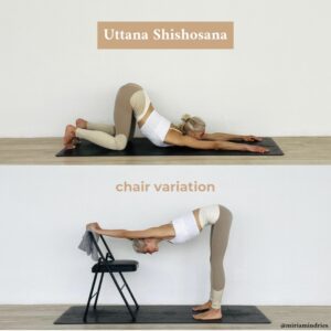 Uttana shishosana chair variation