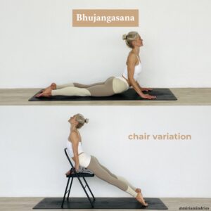 Bhujangasana chair variation
