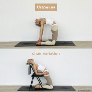 Ustrasana chair variation